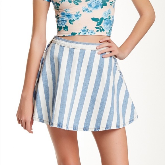 American Apparel Dresses & Skirts - American Apparel Striped Denim Circle Skirt